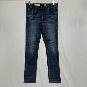 Pilcro the Letter‎ Press Jeans Anthropolgie Sz 29 Stet Selvege Blue Denim FLAW